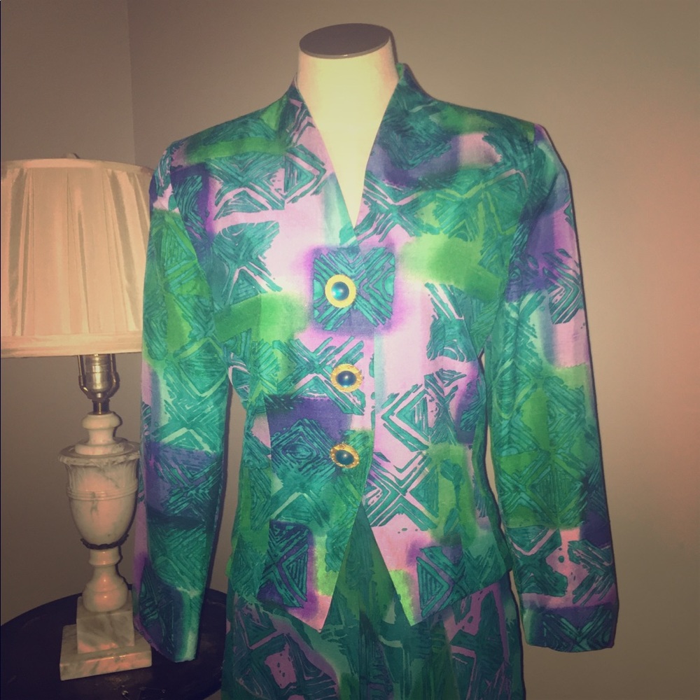 Silk skirt suit!!